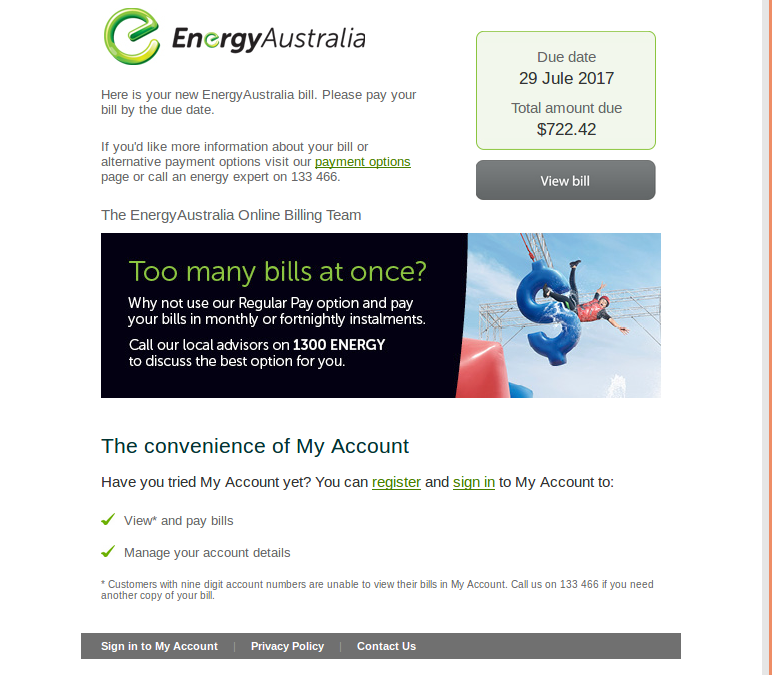 EnergyAustralia phishing scam emails hitting your inboxes right now